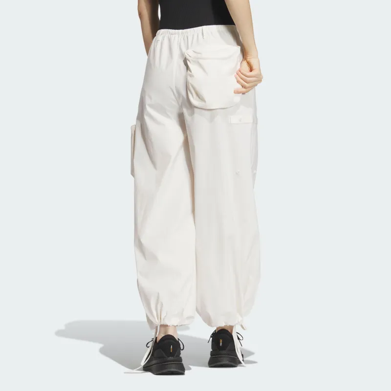 Adidas Future Style Woven Pants Knitted Sweatpants Women's Pink White-2