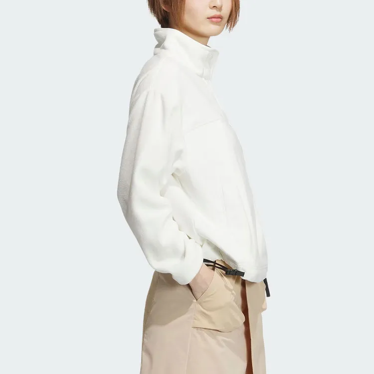 Adidas City Escape Loose Fit Sweatshirt Jackets Coats Women's Jade White-3