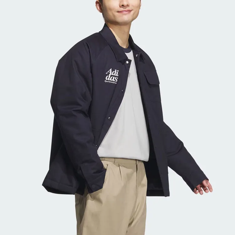 Adidas Small Logo Padded Jacket Jackets Coats Men's Legend Ink-3