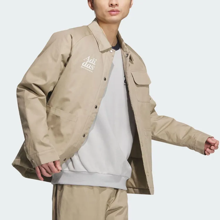 Adidas Small Logo Padded Jacket Jackets Coats Men's Umber-3