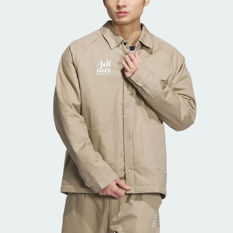 Adidas Small Logo Padded Jacket Jackets Coats Men's Umber-2