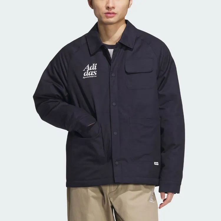 Adidas Small Logo Padded Jacket Jackets Coats Men's Legend Ink-1