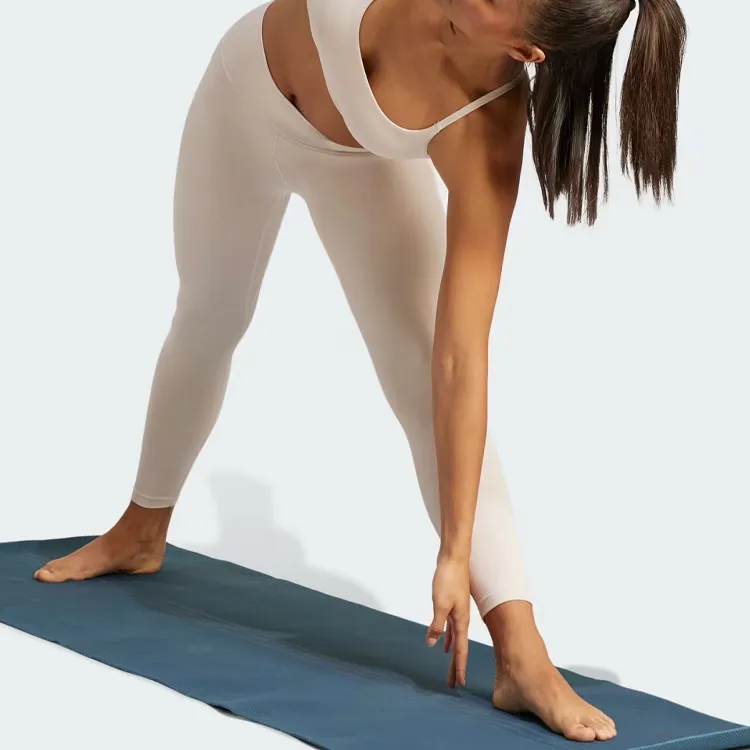 Adidas All Me 7/8 Leggings Athletic Trousers Women's Beige-2