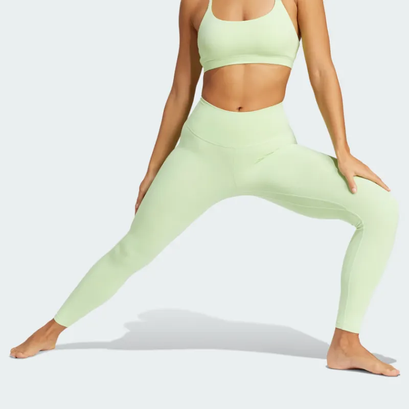 Adidas All Me 7/8 Leggings Athletic Trousers Women's Light Green-1