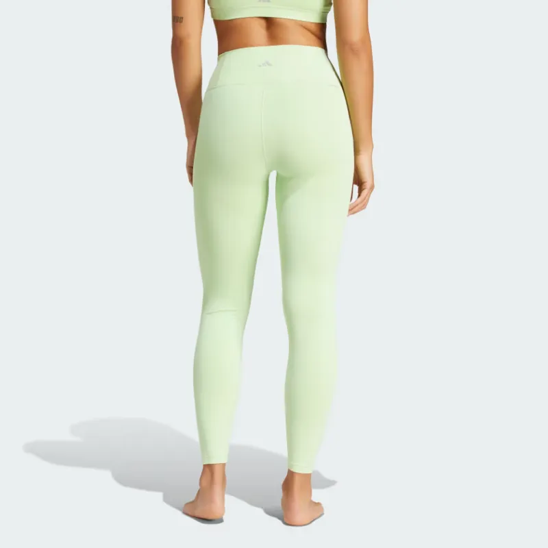 Adidas All Me 7/8 Leggings Athletic Trousers Women's Light Green-2