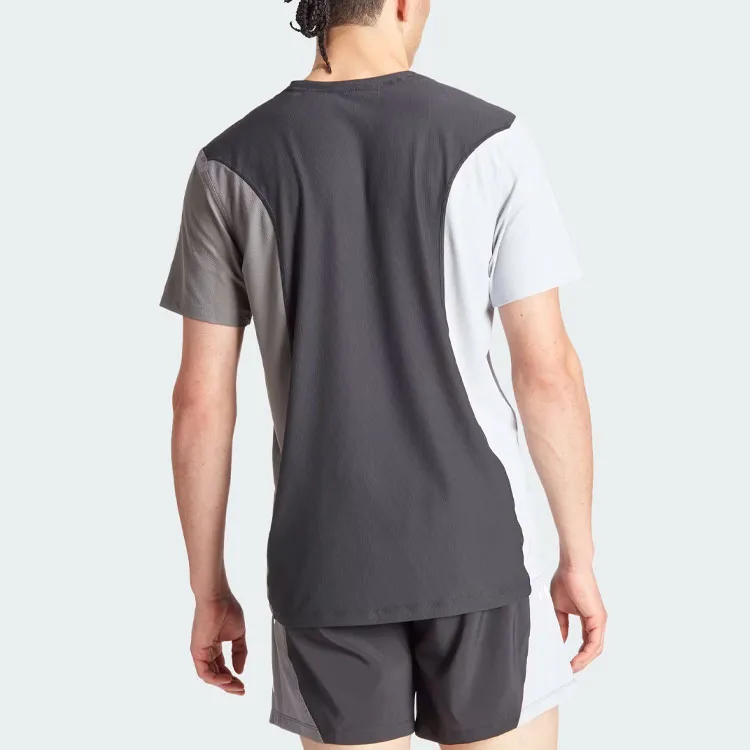 Adidas Own The Run Colorblock T-Shirt T-Shirt Men's Black-2