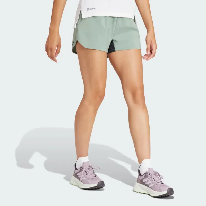 Adidas Terrex Agravic Trail Running Shorts Sports Shorts Women's Light Green-3