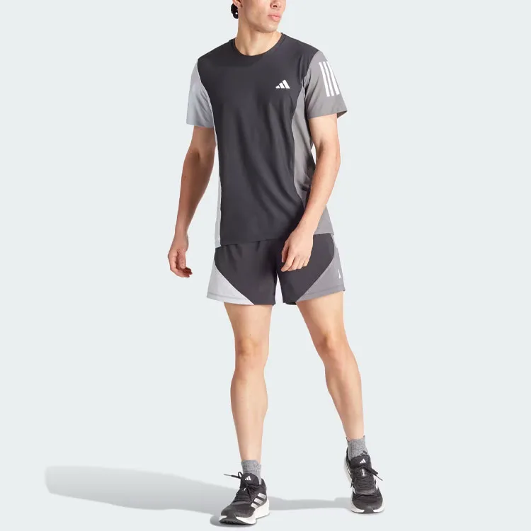 Adidas Own The Run Colorblock T-Shirt T-Shirt Men's Black-3