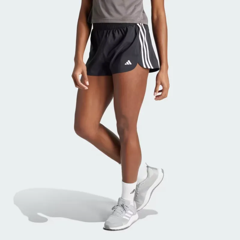 Adidas Pacer Training 3 Stripes Woven Mid Rise Shorts Sports Shorts Women's Black-1