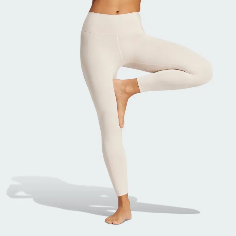 Adidas All Me 7/8 Leggings Athletic Trousers Women's Beige-3