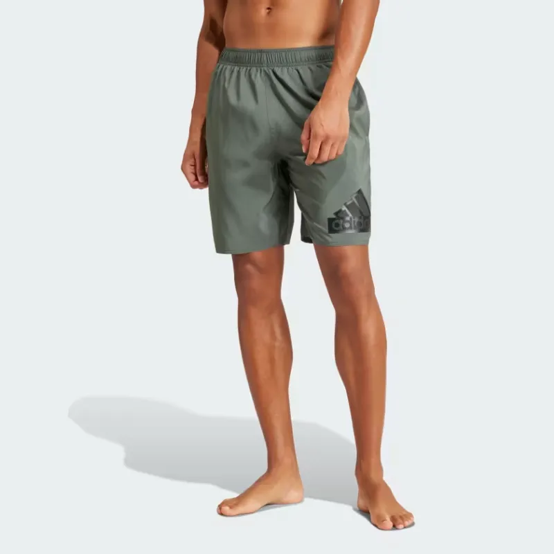 Adidas Logo Clx Swim Shorts Swimming Shorts Men's Green-1