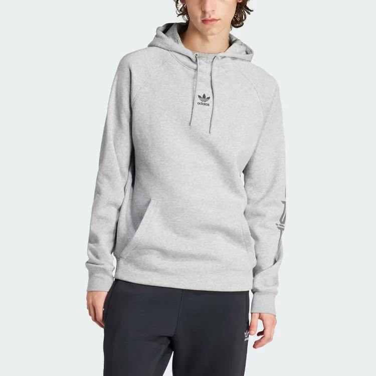 Adidas Originals Graphic Hoodie Sweatshirt Men's Gray-1