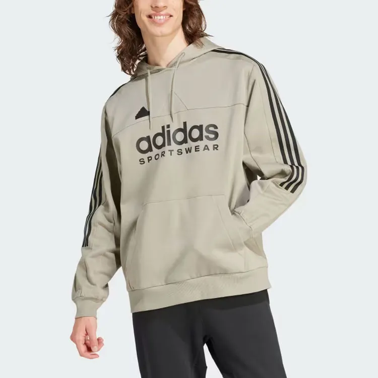 Adidas House Of Tiro Sportswear Hoodie Sweatshirt Men's Pebble Gray-1