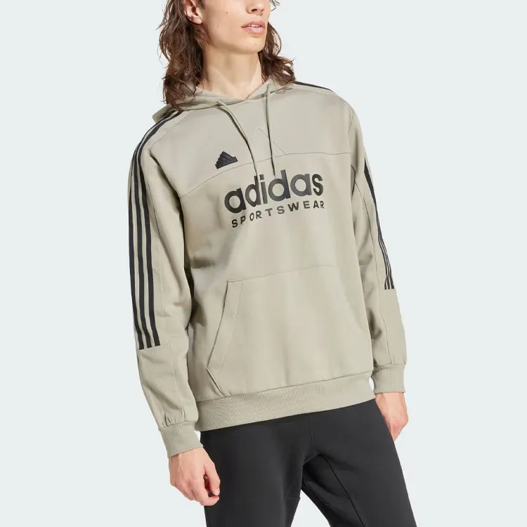 Adidas House Of Tiro Sportswear Hoodie Sweatshirt Men's Pebble Gray-3