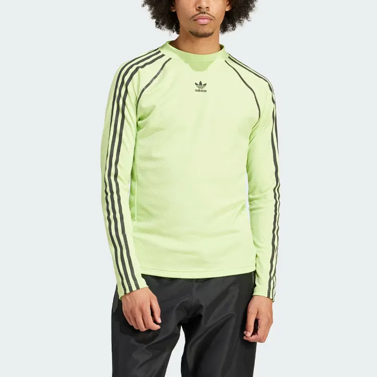 Adidas Originals Compression Long Sleeve Top T Shirt Men's Light Green-1
