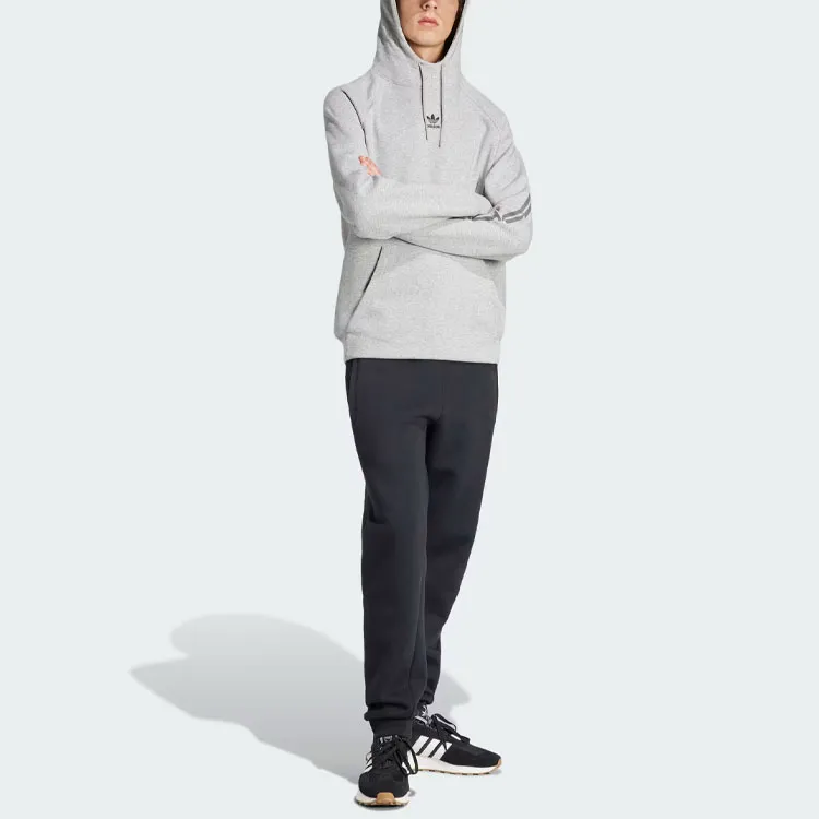 Adidas Originals Graphic Hoodie Sweatshirt Men's Gray-3