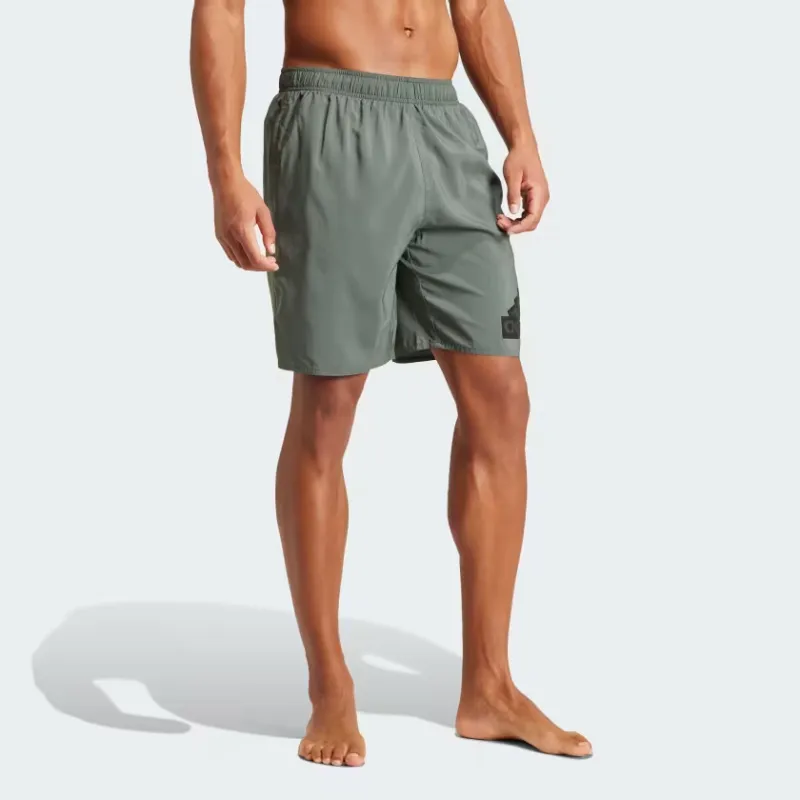 Adidas Logo Clx Swim Shorts Swimming Shorts Men's Green-3