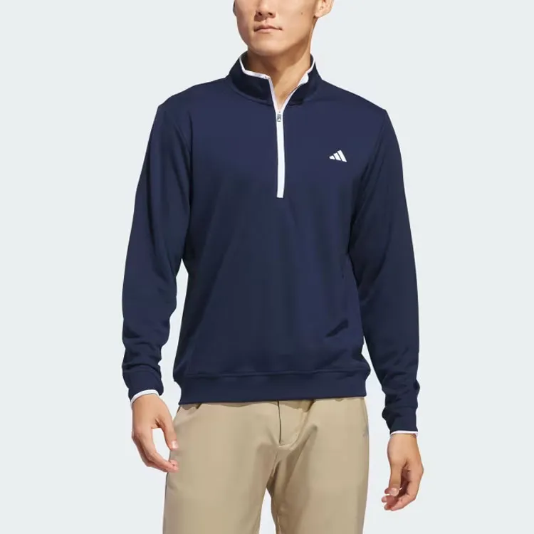 Adidas Lightweight Half-Zip Top Jackets Coats Men's Dark Blue-1