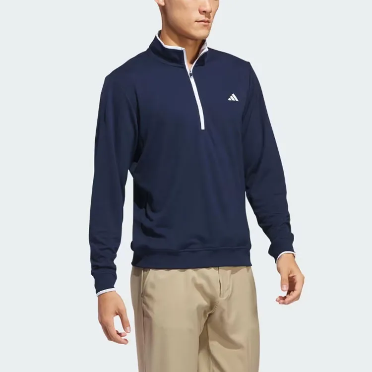 Adidas Lightweight Half-Zip Top Jackets Coats Men's Dark Blue-3