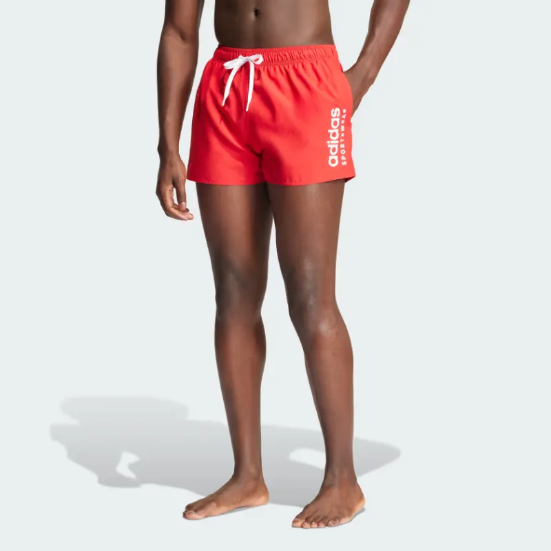 Adidas Essentials Logo Clx Shorts Swimming Shorts Men's Red-1