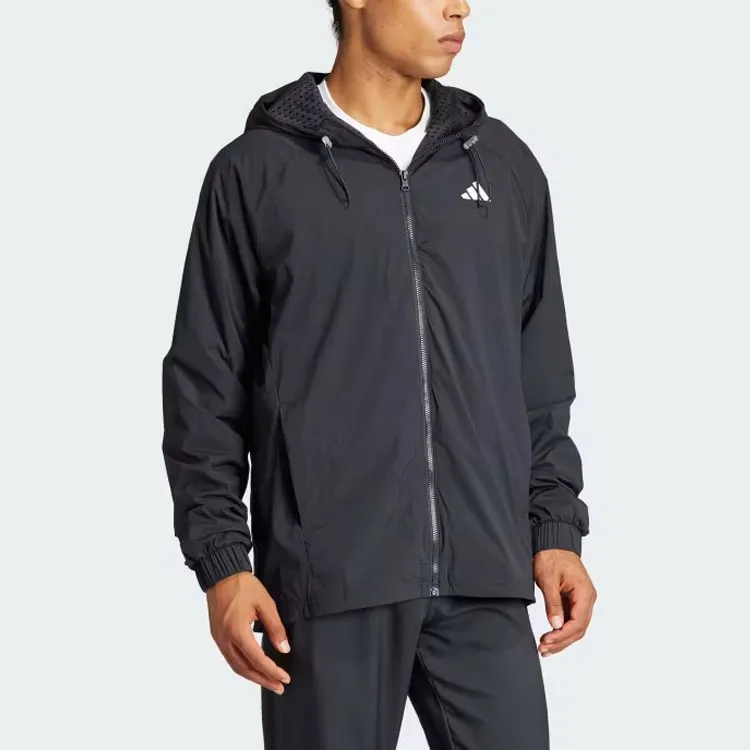Adidas Tennis Pro Semi Transparent Full Zip Jacket Jackets & Coats Men's Black-2