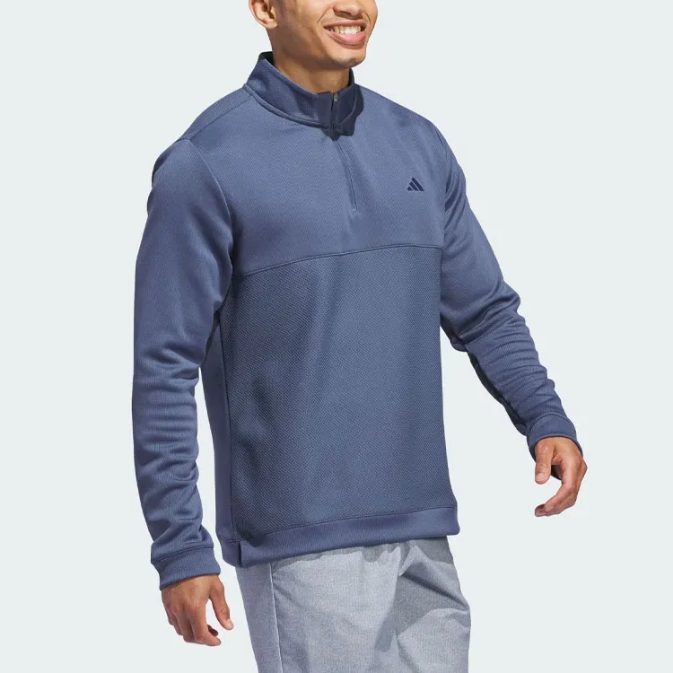 Adidas Free Shipping With AdiClub Ultimate365 Textured Quarter-Zip Top-3