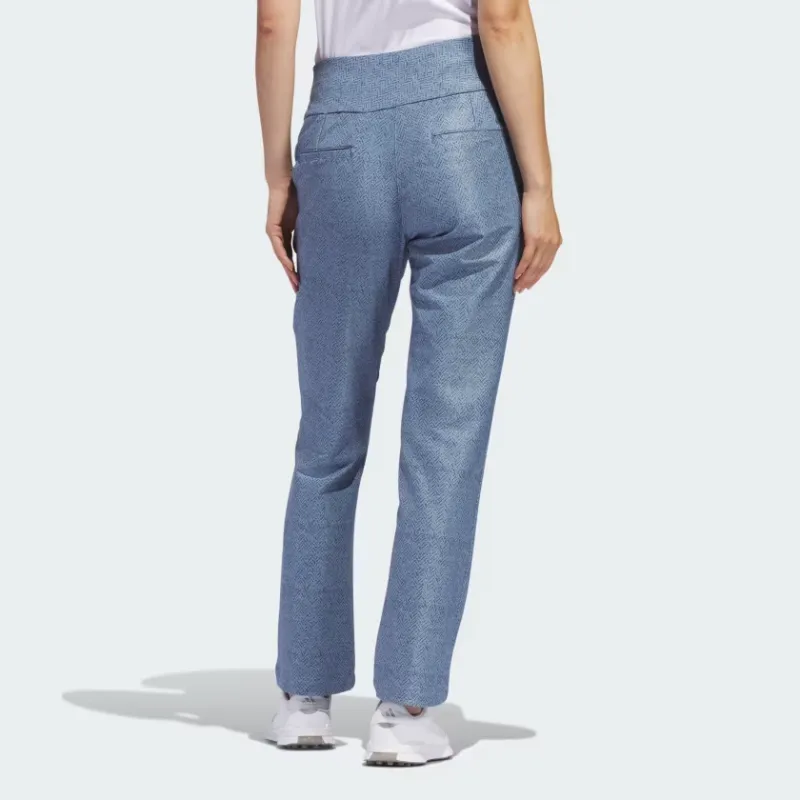 Adidas Ultimate365 Printed Flare Trousers Casual Pants Women's Blue-2