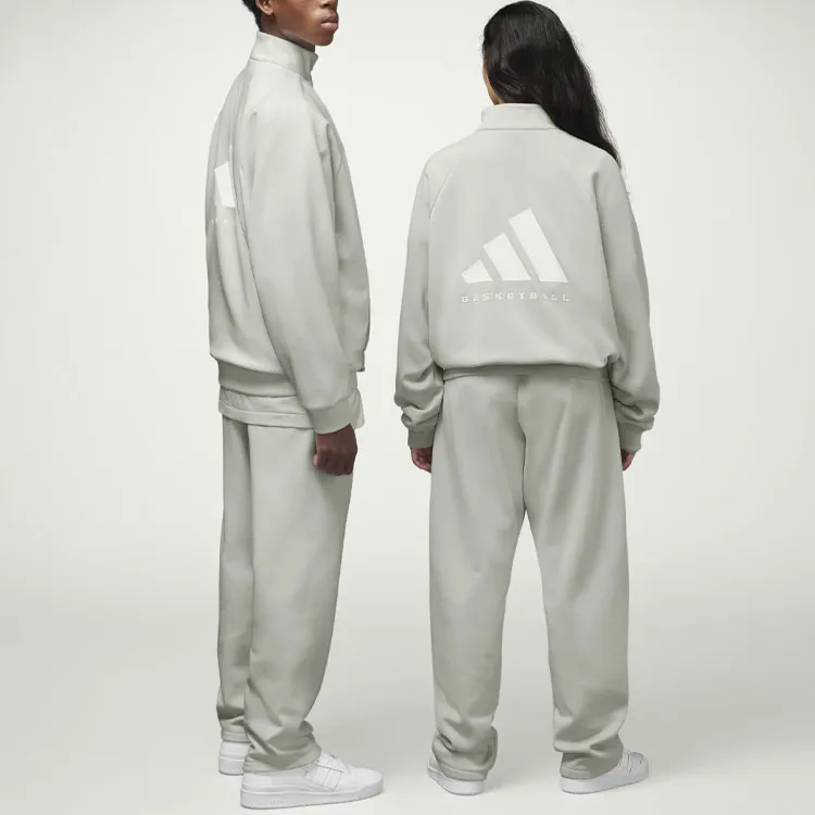 Adidas Originals Basketball Track Jacket Jackets Coats International Version Unisex Halo Green-3