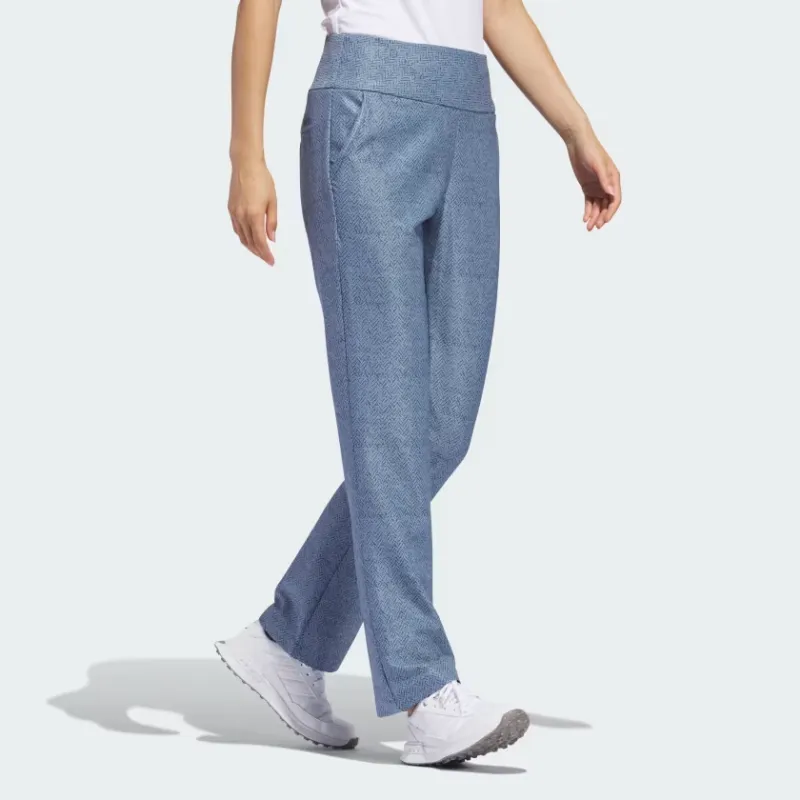 Adidas Ultimate365 Printed Flare Trousers Casual Pants Women's Blue-3