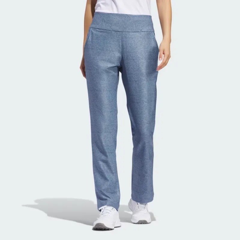 Adidas Ultimate365 Printed Flare Trousers Casual Pants Women's Blue-1