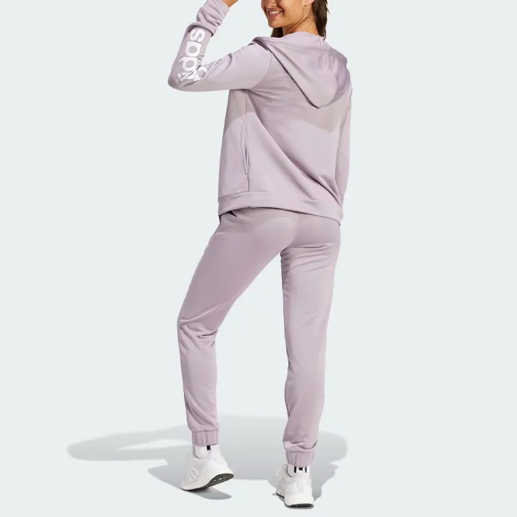 Adidas Linear Tracksuit Casual Suit Women's Purple-2