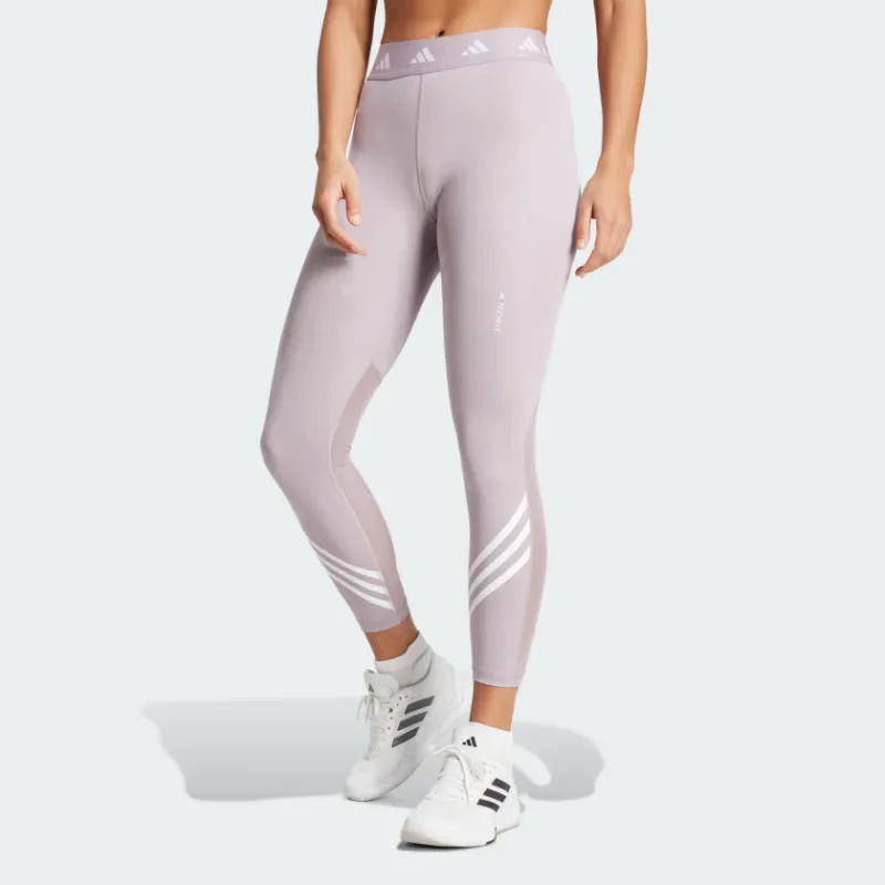 Adidas Techfit 3-Stripes Leggings Athletic Trousers Women's Purple-1