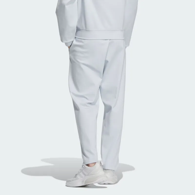 Adidas Verbiage Doubleknit Pants Knitted Sports Pants Men's Light Blue-2