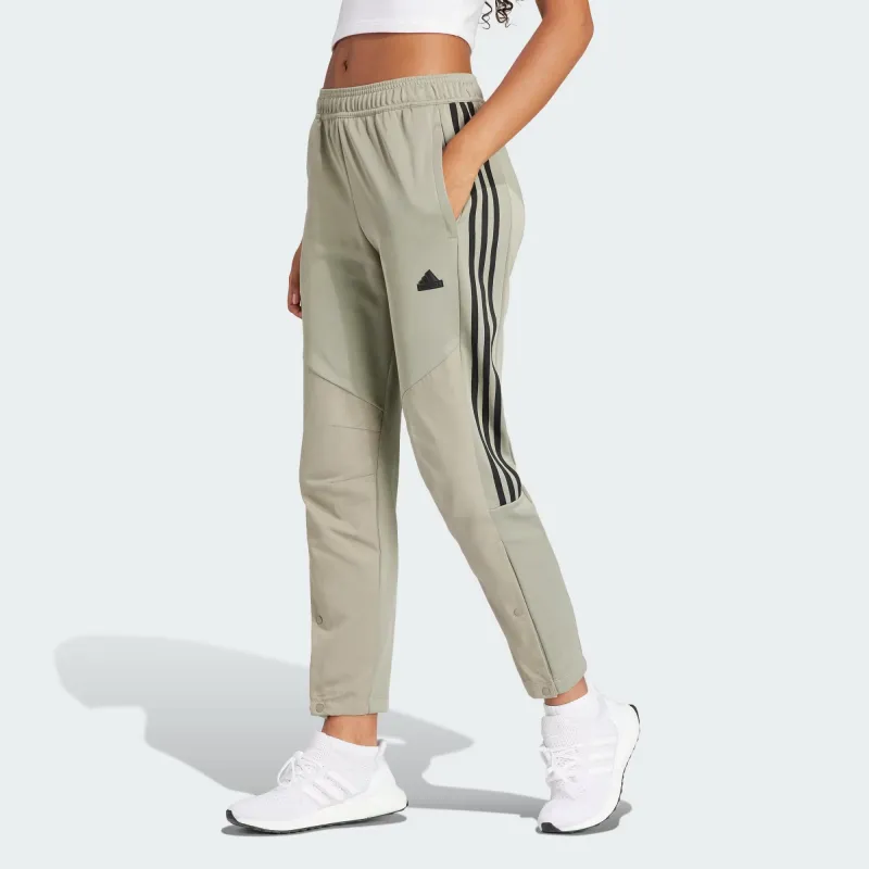 Adidas Tiro Material Mix Tracksuit Bottoms Knitted Sports Pants Women's Pebble Gray-1