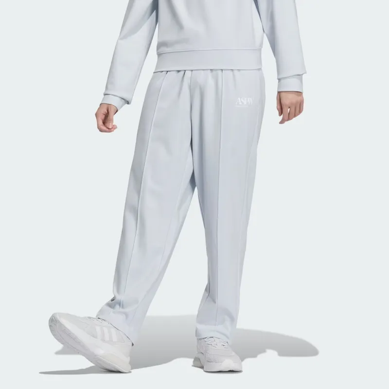 Adidas Verbiage Doubleknit Pants Knitted Sports Pants Men's Light Blue-1