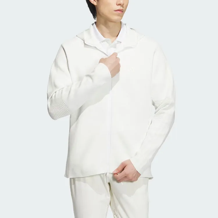 Adidas Primeknit Hooded Jacket Jackets Coats Men's White-1
