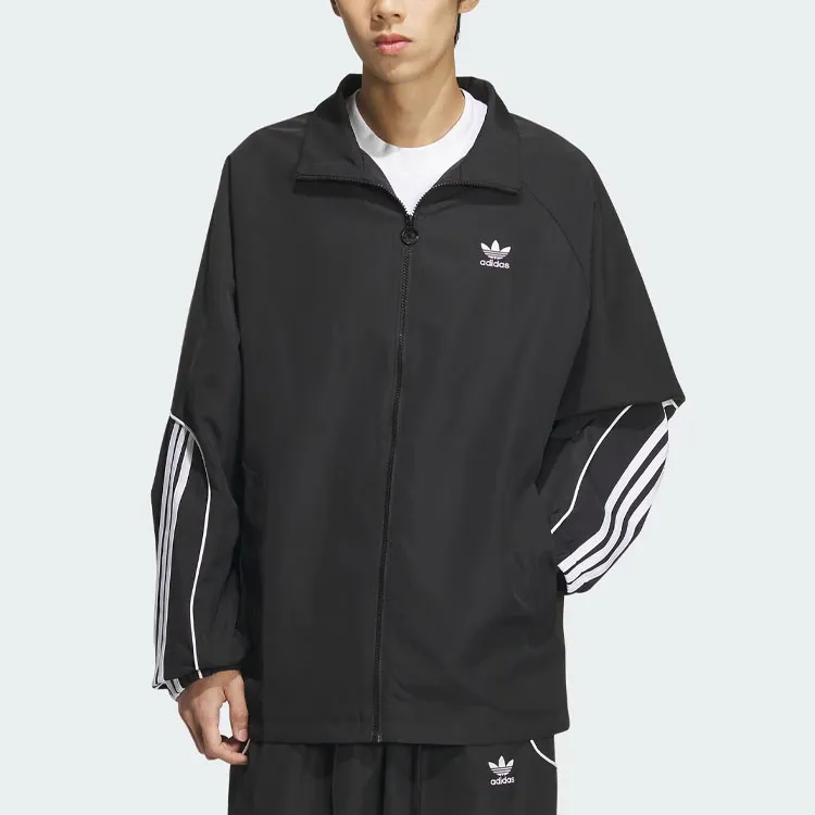 Adidas Originals 3 Stripes Coach Jacket Jackets Coats Men's Black-1
