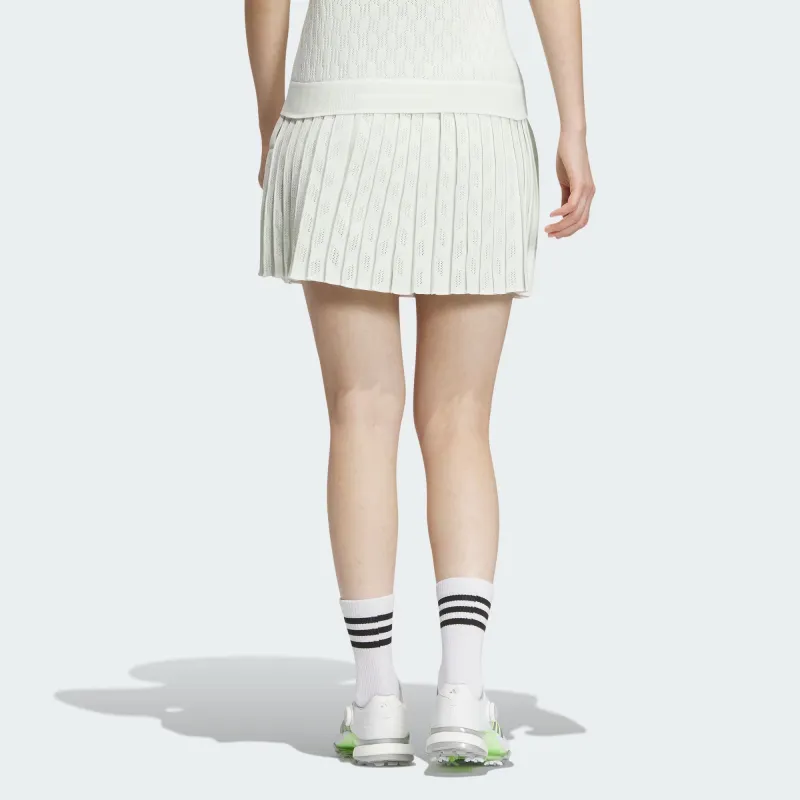 Adidas Primeknit Pleated Skirt Casual Short Skirts Women's Light Green-2