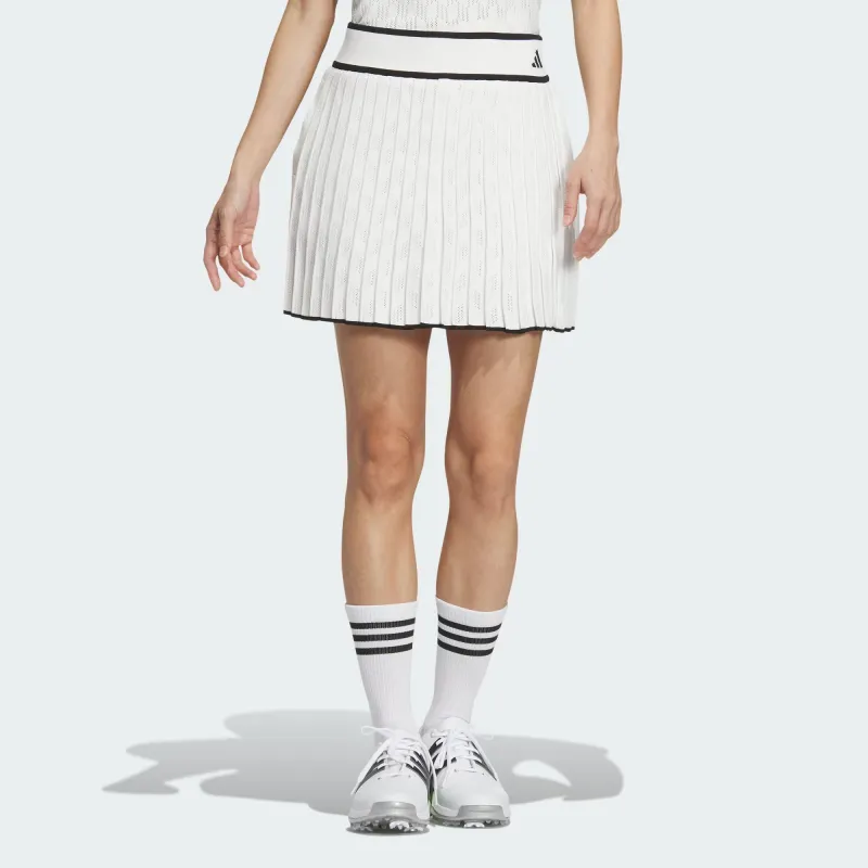 Adidas Primeknit Pleated Skirt Casual Short Skirts Women's White-1