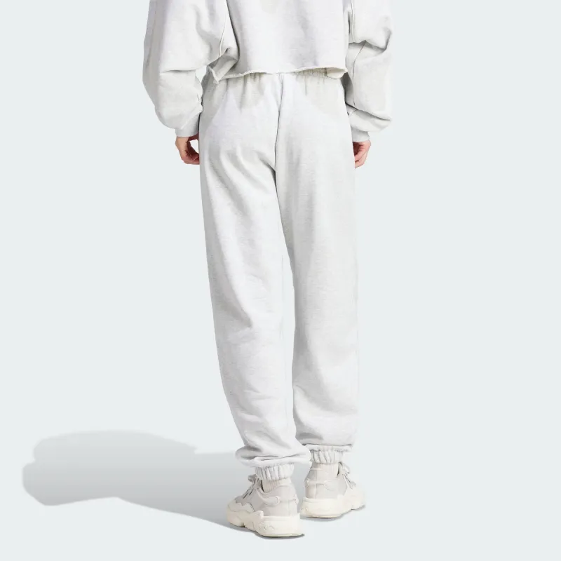 Adidas Originals Loose Fit Sweat Pants Knitted Sports Pants Women's Light Heather Gray-2