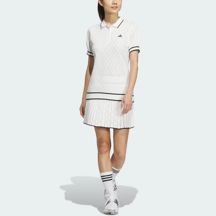Adidas Primeknit Pleated Skirt Casual Short Skirts Women's White-4