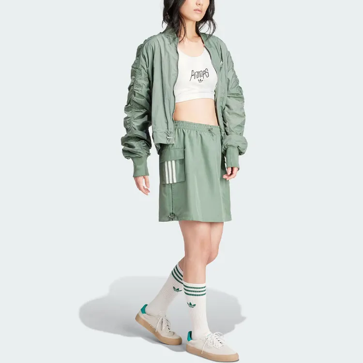 Adidas Originals Short Cargo Skirt Cargo Short Skirts Women's Trace Green-3