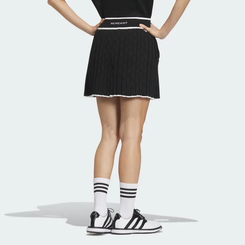 Adidas Primeknit Pleated Skirt Casual Short Skirts Women's Black-4