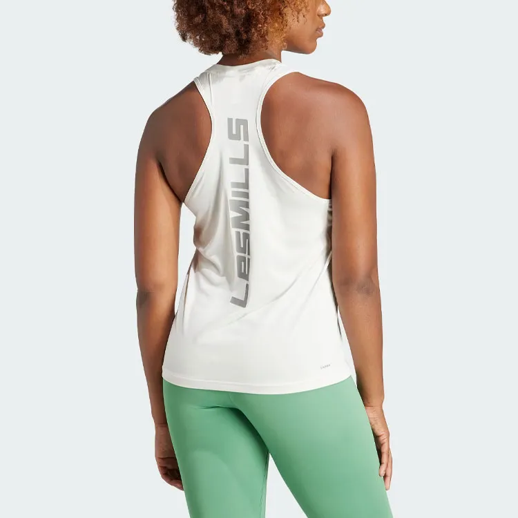 Adidas Women's Les Mills Graphic Tank Top Chalk White-3