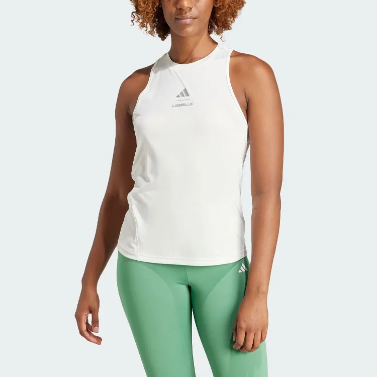 Adidas Women's Les Mills Graphic Tank Top Chalk White-1