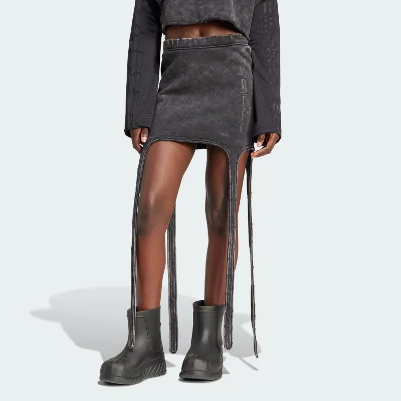 Adidas Originals Premium Distressed Skirt Casual Short Skirts Women's Black-1