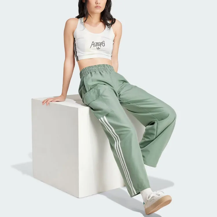 Adidas Originals Adicolor Cargo Pants Knitted Sweatpants Women's Trace Green-3