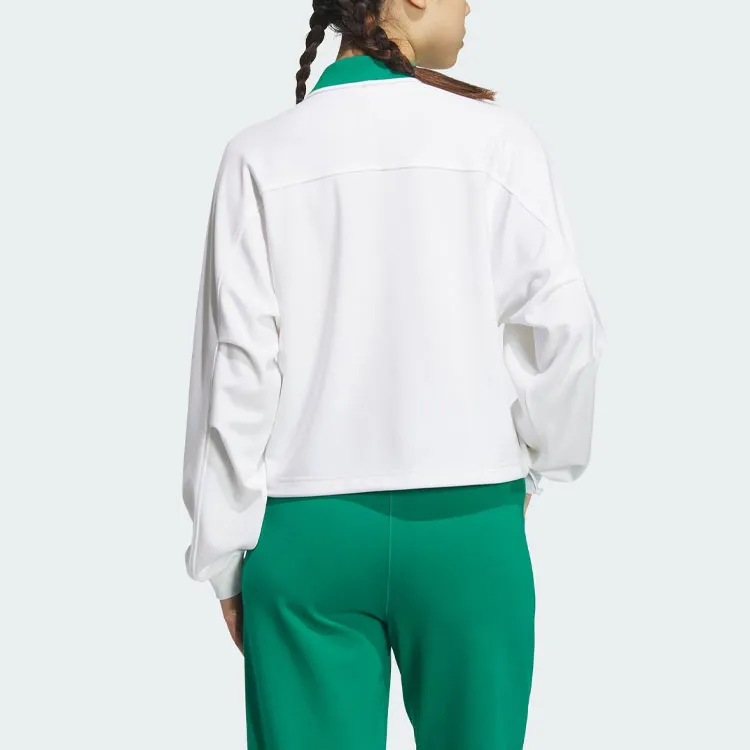 Adidas Verbiage Crew Jacket Sweatshirt Women's White-4