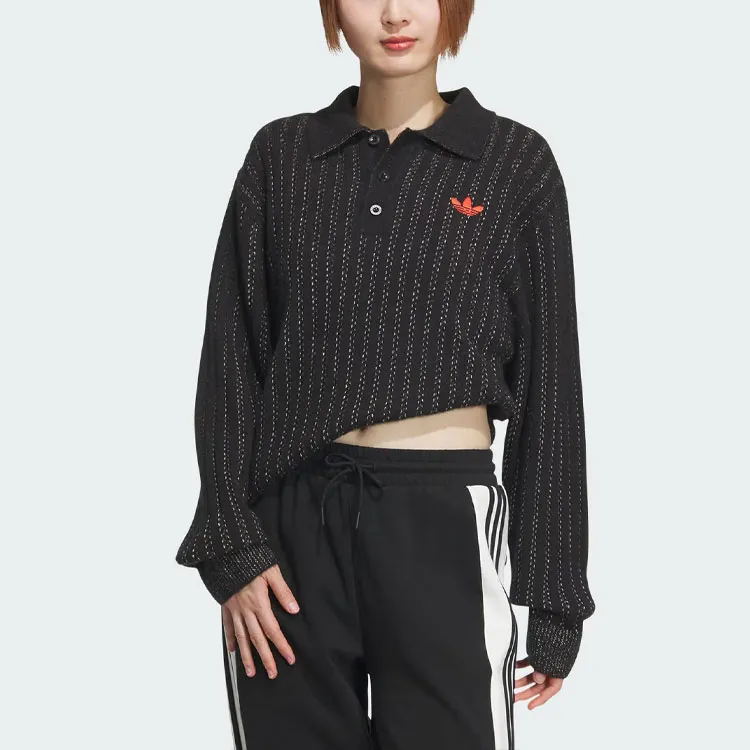 Adidas Originals SS24 V Day Polo Sweater Sweater Unisex Black-5