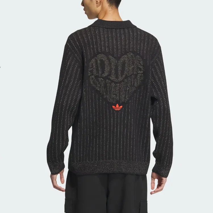 Adidas Originals SS24 V Day Polo Sweater Sweater Unisex Black-2